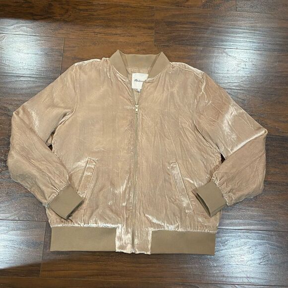 Madewell velvet bomber jacket size medium - Picture 3 of 7